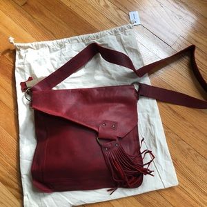 NWT Red leather Lisa Leonard bag